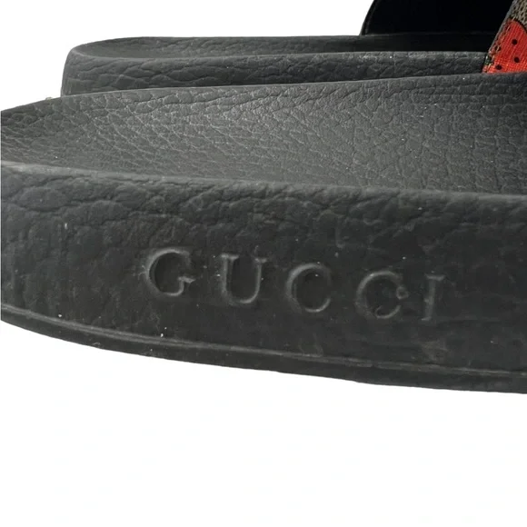 Gucci Black and Brown Strawberry Sandals - Picture 6 of 14